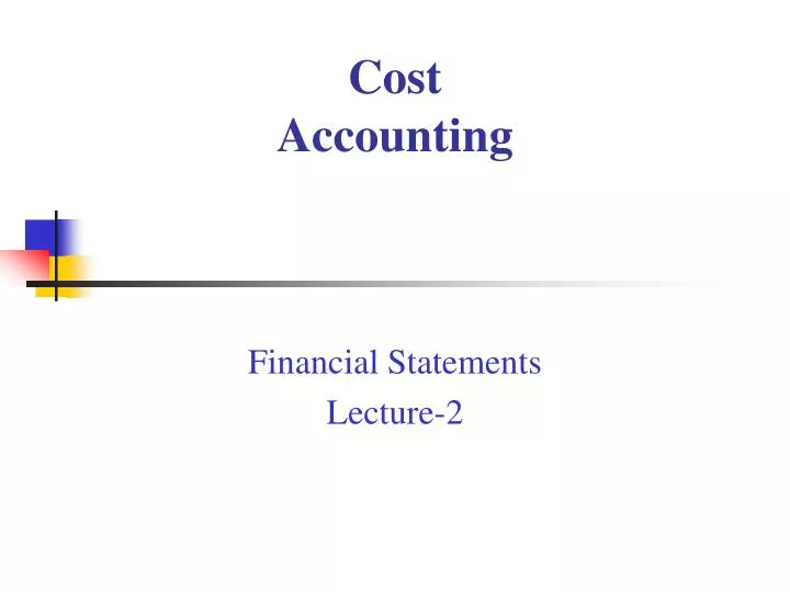 cost accounting