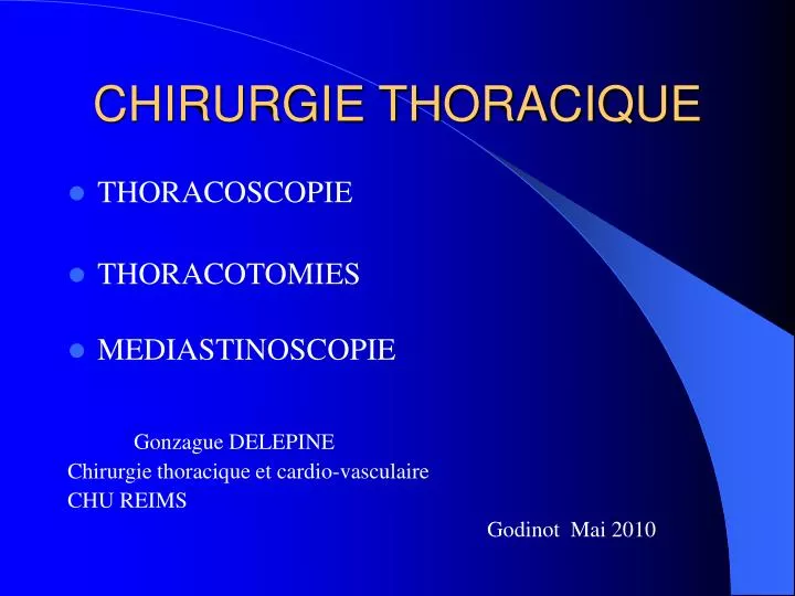 chirurgie thoracique