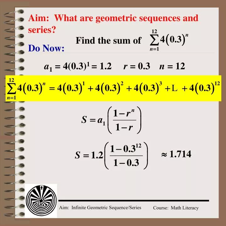 aim what are geometric sequences and series