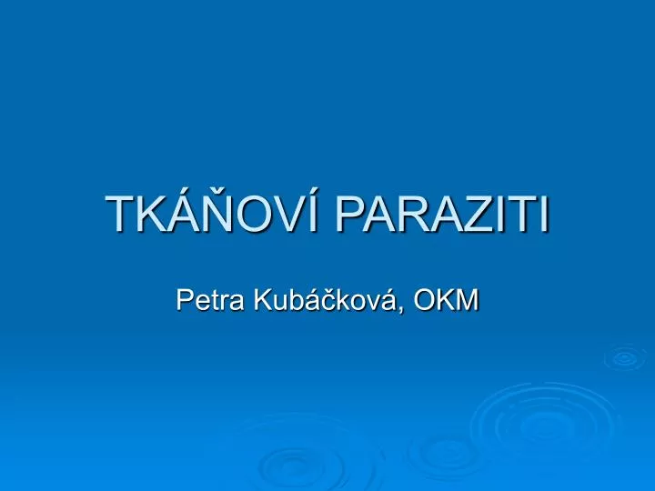 tk ov paraziti