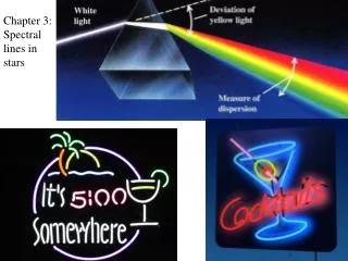 Chapter 3: Spectral lines in stars