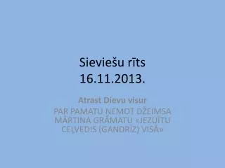 sievie u r ts 16 11 2013
