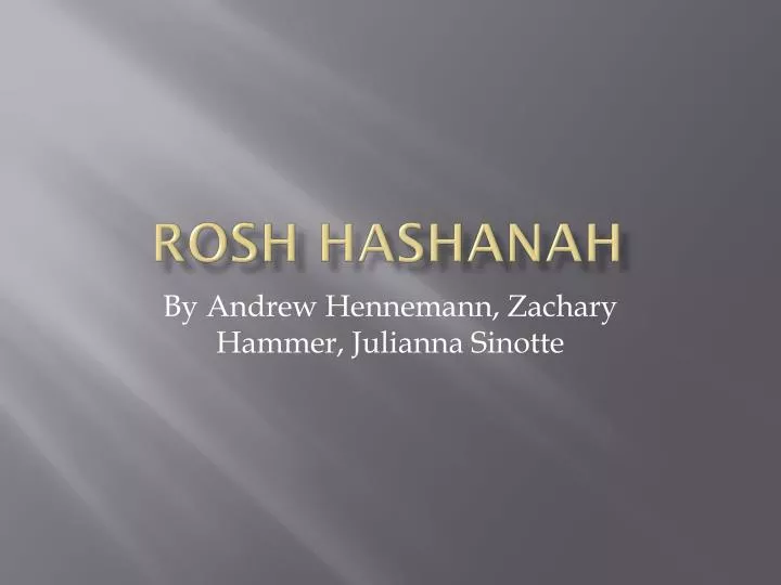 rosh hashanah