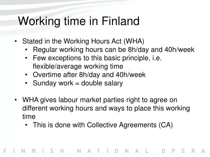 working time in finland