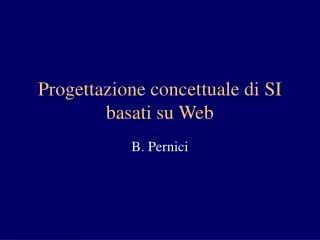 progettazione concettuale di si basati su web