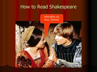 How to Read Shakespeare