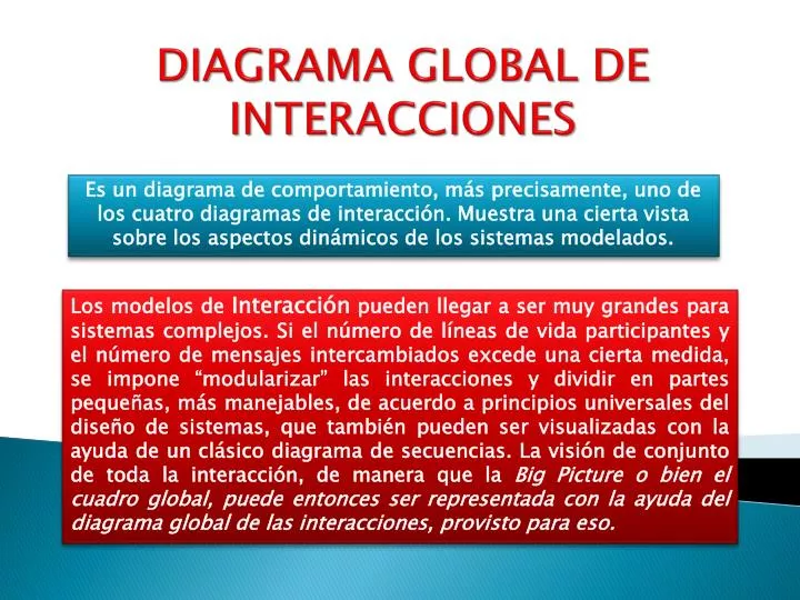 diagrama global de interacciones