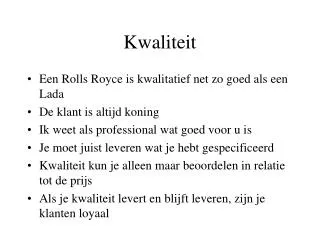 kwaliteit