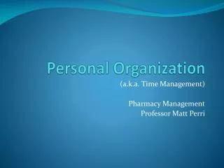 personal organization