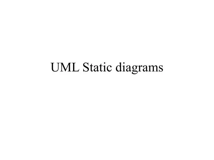 uml static diagrams