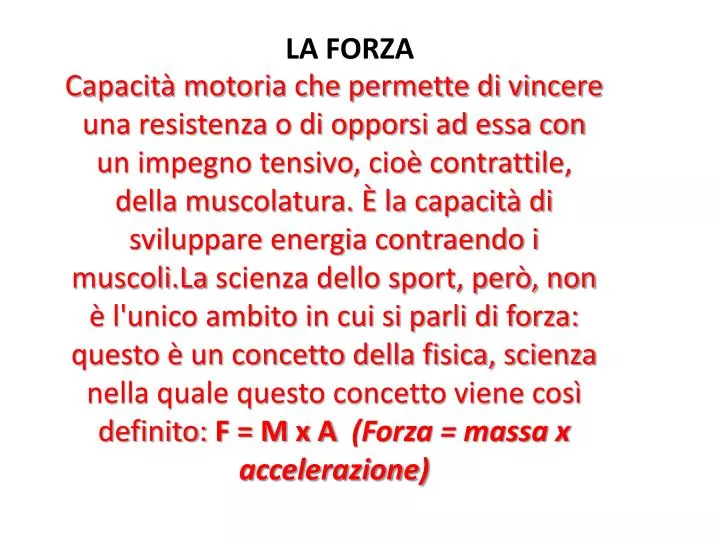 la forza