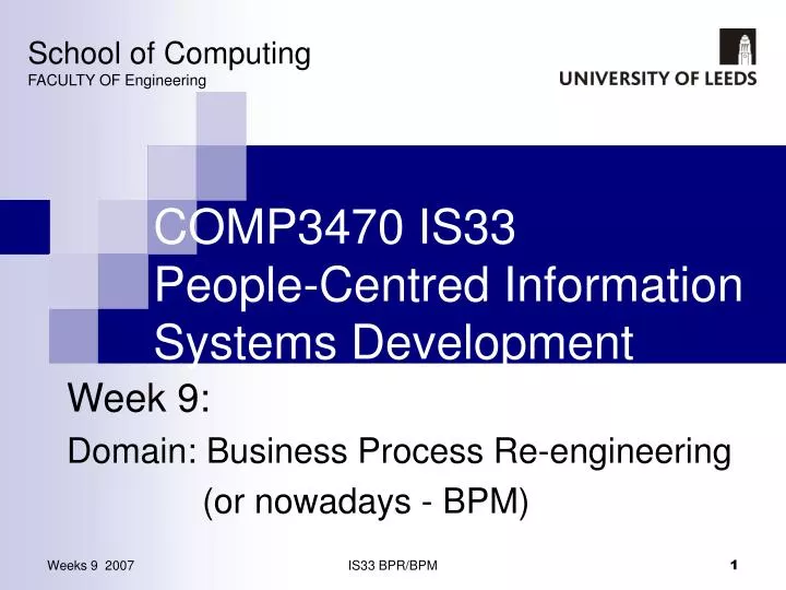 comp3470 is33 people centred information systems development