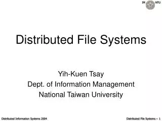 Distributed File Systems