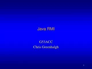 Java RMI