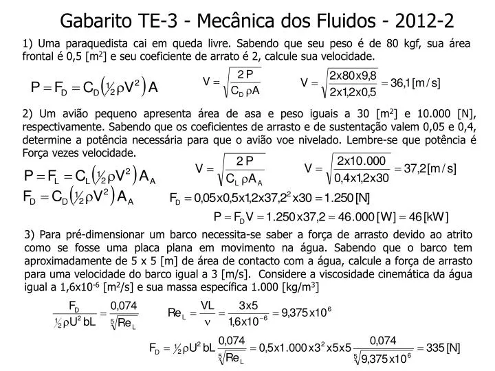 gabarito te 3 mec nica dos fluidos 2012 2