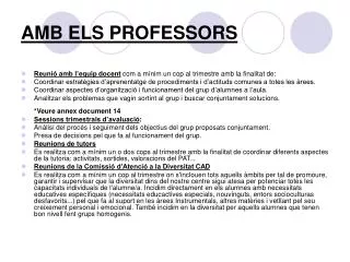 amb els professors