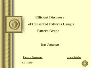 Efficient Discovery of Conserved Patterns Using a