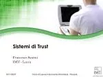 Sistemi di Trust - slide 1
