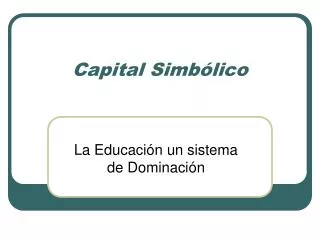 capital simb lico