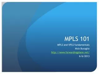 MPLS 101