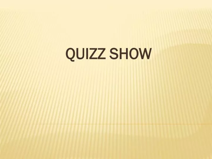 quizz show