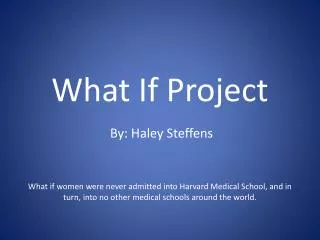 What If Project