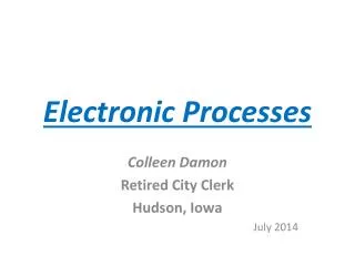 Electronic Processes