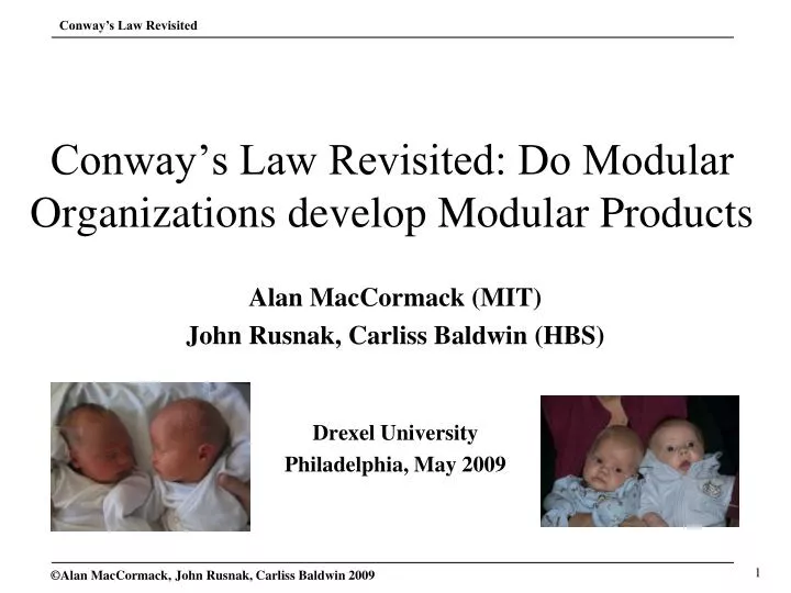 conway s law revisited do modular organizations develop modular products