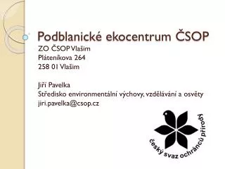 Podblanické ekocentrum ČSOP