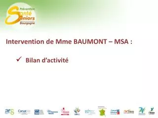 intervention de mme baumont msa