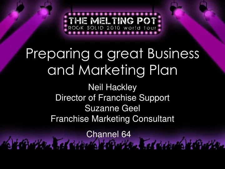 preparing a great business and marketing plan