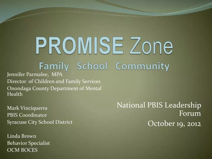 promise zone family school community