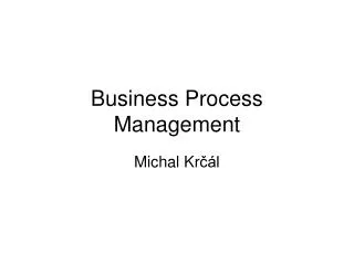 Business Process Management