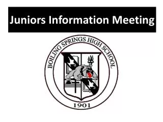 Juniors Information Meeting