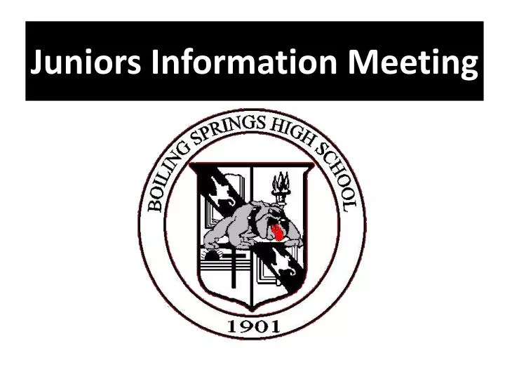 juniors information meeting