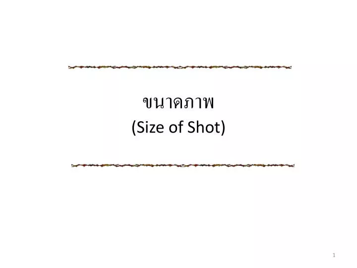 size of shot