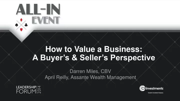how to value a business a buyer s seller s perspective