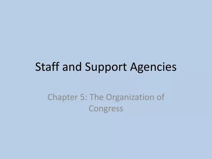staff and support agencies