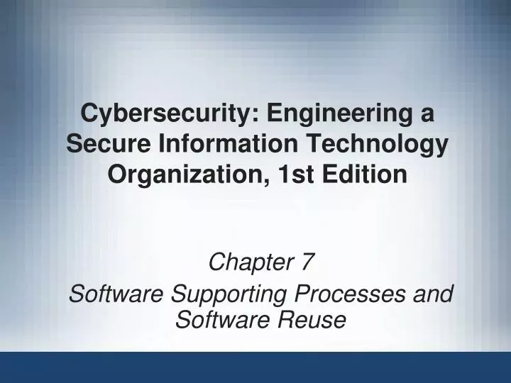 cybersecurity engineering a secure information technology organization 1st edition