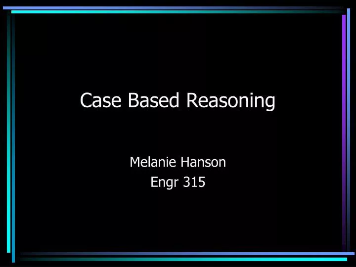 case based reasoning