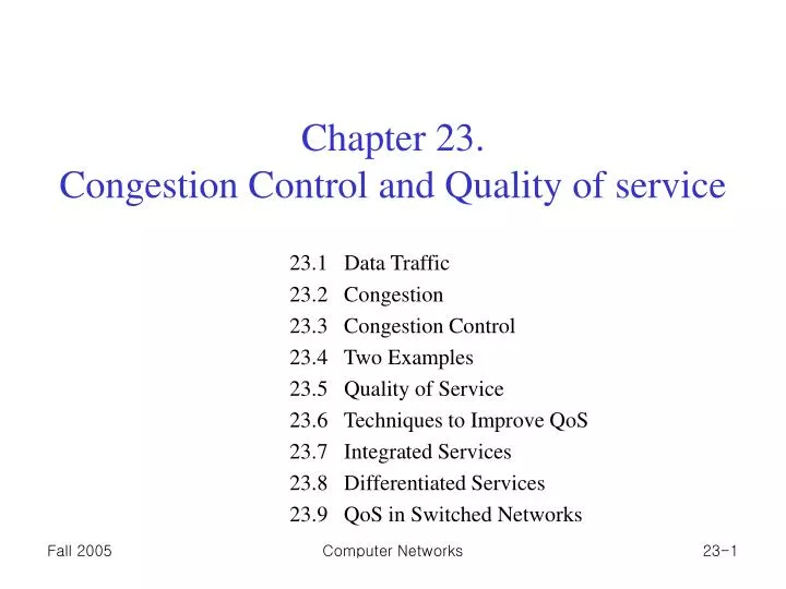 chapter 23 congestion control and quality of service