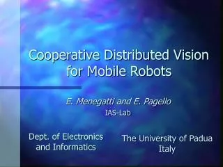 cooperative distributed vision for mobile robots