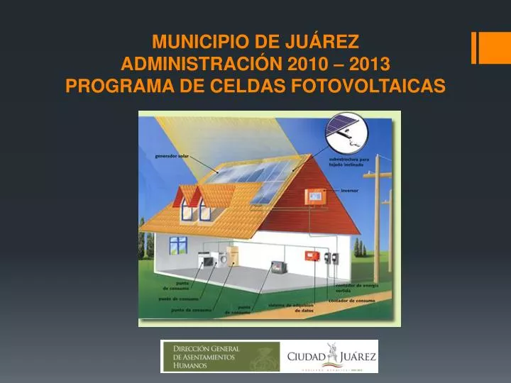 municipio de ju rez administraci n 2010 2013 programa de celdas fotovoltaicas