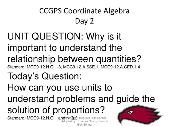 ccgps coordinate algebra day 2