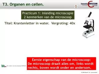 t3 organen en cellen
