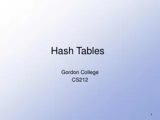 Hash Tables