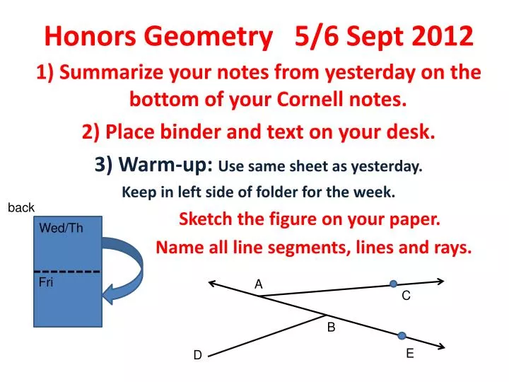 honors geometry 5 6 sept 2012