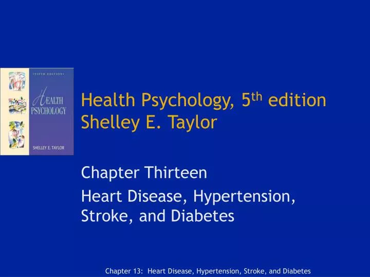 health psychology 5 th edition shelley e taylor