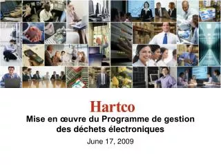 mise en uvre du programme de gestion des d chets lectroniques