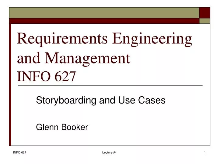 requirements engineering and management info 627